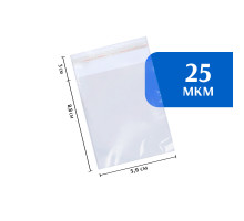 Упаковочный BOPP-пакет с клеевым клапаном 5,9х8,8 см для карточек