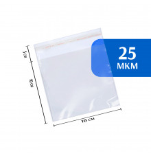 Упаковочный BOPP-пакет с клеевым клапаном 10х10 см 