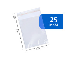 Упаковочный BOPP-пакет с клеевым клапаном 12х17 см