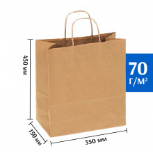 Крафт пакет с кручеными ручками 350х150х450 
