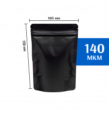Пакет дой-пак металлизированный черный  105х150 мм 