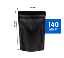 Пакет дой-пак металлизированный черный 135х225 мм 