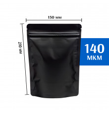 Пакет дой-пак металлизированный черный 150х210 мм