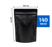 Пакет дой-пак металлизированный черный 160х250 мм