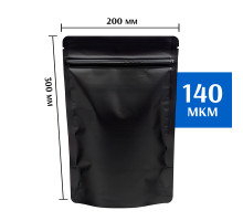 Пакет дой-пак металлизированный черный 200х300 мм