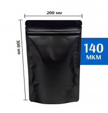 Пакет дой-пак металлизированный черный 200х300 мм