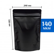 Пакет дой-пак металлизированный черный 240х330 мм