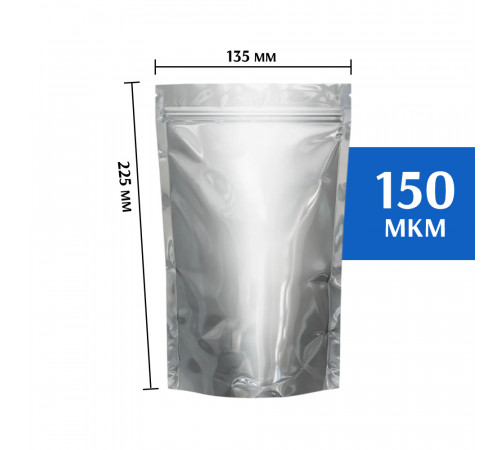 Пакет дой-пак металлизированный 135х225 мм (50 шт)