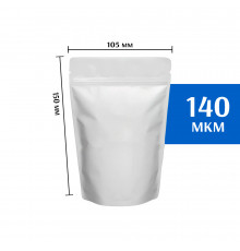 Пакет дой-пак металлизированный белый 105х150 мм 