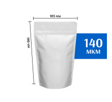 Пакет дой-пак металлизированный белый 105х190 мм