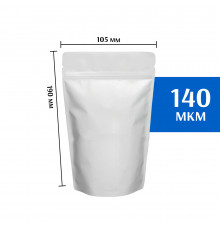 Пакет дой-пак металлизированный белый 105х190 мм