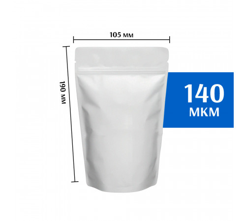 Пакет дой-пак металлизированный белый 105х190 мм (50 шт)