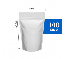 Пакет дой-пак металлизированный белый 120х210 мм