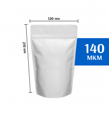 Пакет дой-пак металлизированный белый 120х210 мм