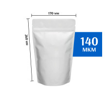 Пакет дой-пак металлизированный белый 170х260 мм