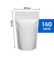 Пакет дой-пак металлизированный белый 200х300 мм