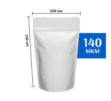 Пакет дой-пак металлизированный белый 240х330 мм