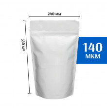 Пакет дой-пак металлизированный белый 240х330 мм