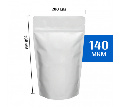 Пакет дой-пак металлизированный белый 280х380 мм (50 шт)