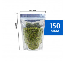 Пакет дой-пак с прозрачной стороной 105х150 мм 