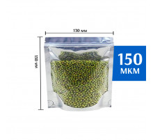 Пакет дой-пак с прозрачной стороной 130х130 мм 