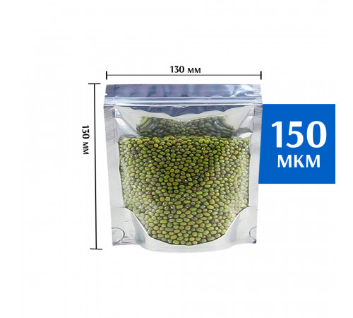 Пакет дой-пак с прозрачной стороной 130х130 мм (50 шт)