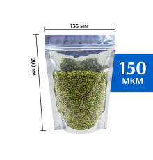 Пакет дой-пак с прозрачной стороной 135х200 мм
