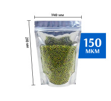 Пакет дой-пак с прозрачной стороной 140х210 мм