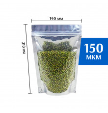 Пакет дой-пак с прозрачной стороной 140х210 мм