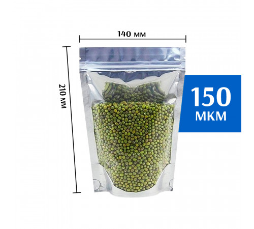 Пакет дой-пак с прозрачной стороной 140х210 мм (50 шт)