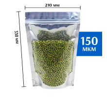 Пакет дой-пак с прозрачной стороной 210х330 мм