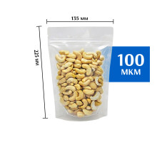 Пакет дой-пак зип-лок прозрачный 135*225 мм 