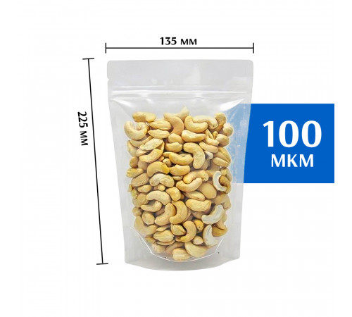 Пакет дой-пак зип-лок прозрачный 135*225 мм (50 шт)