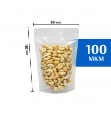 Пакет дой-пак зип-лок прозрачный 80*120 мм