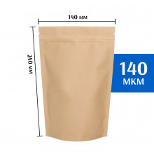 Крафт пакет дой-пак 140х240 мм