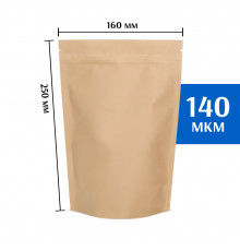 Крафт пакет дой-пак 160х250 мм