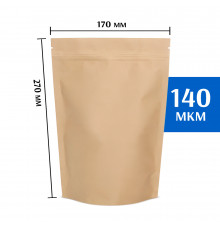 Крафт пакет дой-пак 170х270 мм 