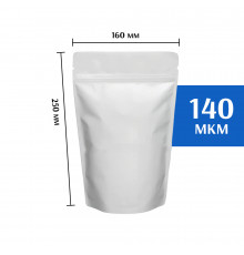 Пакет дой-пак металлизированный белый 160х250 мм