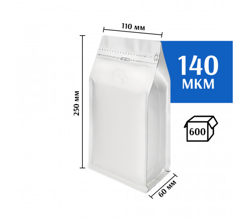 Квадропак восьмишовный 110х250х60 белый
