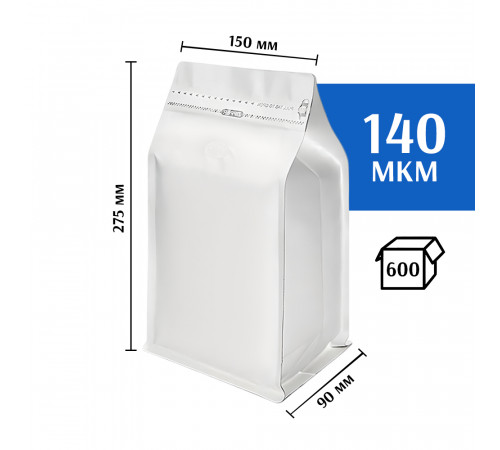 Квадропак восьмишовный 150х275х90 белый