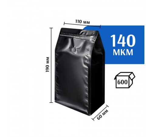 Квадропак восьмишовный 110х190х60 черный