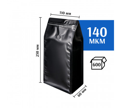 Квадропак восьмишовный 110х250х60 черный