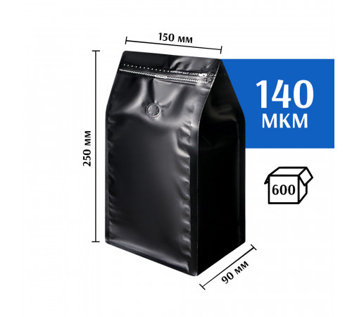 Квадропак восьмишовный 150х250х90 черный