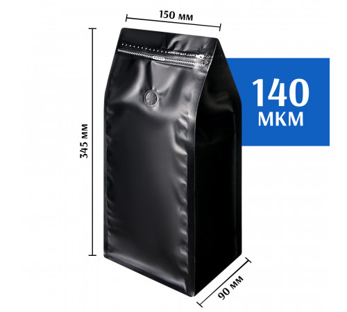 Квадропак восьмишовный 150х345х90 черный
