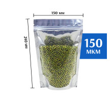 Пакет дой-пак с прозрачной стороной 150х240 мм