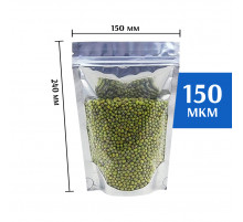 Пакет дой-пак с прозрачной стороной 150х240 мм