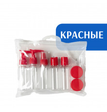Дорожные флаконы (набор) красные