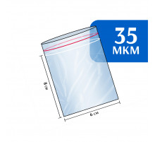 Пакет гриппер Zip-Lock 6x8 см 
