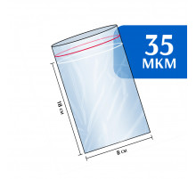 Пакет гриппер Zip-Lock 8x18 см 