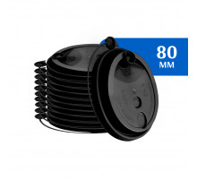 Крышка для стакана D80 пластиковая с питейником черная (50 шт)